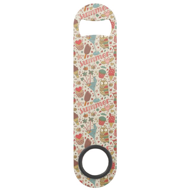 Abrebotellas De Bar Modelo del verano con helado (Anverso)