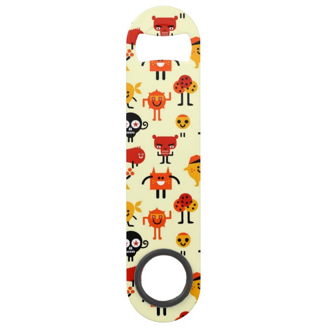 Abrebotellas De Bar Modelo divertido de los monstruos (Anverso)