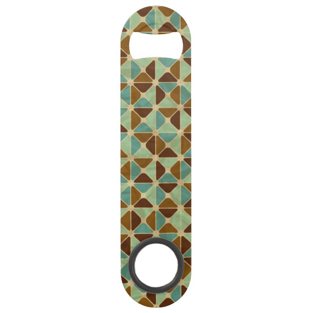 Abrebotellas De Bar Modelo geométrico retro (Anverso)