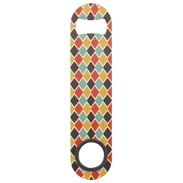 Abrebotellas De Bar Modelo tribal de la moda del ikat moderno (Anverso)