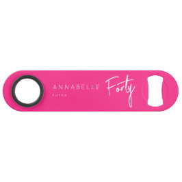 Abrebotellas De Bar Modern Pink 40.ª fiesta de 40 años