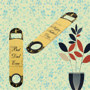 Abrebotellas De Bar Moderna caligrafía El día del padre de la langosta