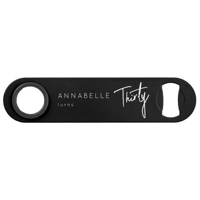 Abrebotellas De Bar Moderno 30.ª fiesta de 30 años (Anverso (Horizontal))