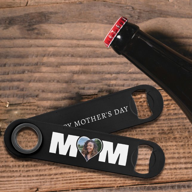 Abrebotellas De Bar Mom Heart Photo Collage Happy Mother's Day (Mom Heart Photo Collage Happy Mother's Day Bar Key
)