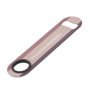 Abrebotellas De Bar Monograma de la paleta de colores de bandas Rubor