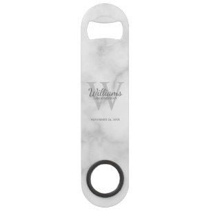 Abrebotellas De Bar Monograma y nombre personalizados del padrino
