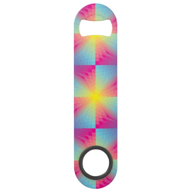 Abrebotellas De Bar Mosaico cuadrado abstracto del vector (Anverso)