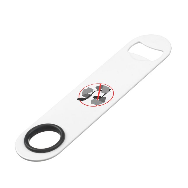 Abrebotellas De Bar Música reciclada sobrante (Ángulo frontal)