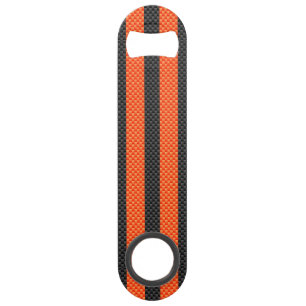 Abrebotellas De Bar Naranja deportivo Stripes Decoración estilo fibra 