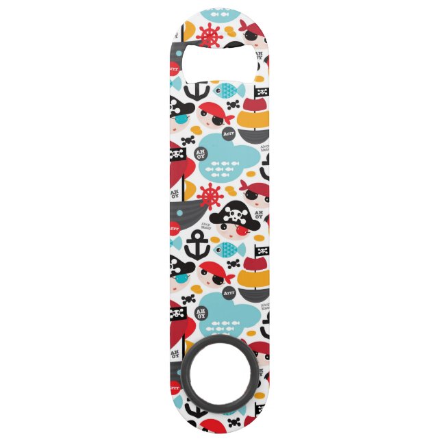 Abrebotellas De Bar Navegación retra del ilustracion de los piratas (Anverso)