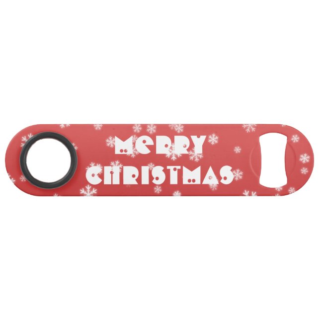 Abrebotellas De Bar Navidades Snowflakes (Anverso (Horizontal))