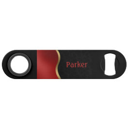 Abrebotellas De Bar Negra negrita y negro rojo y oro