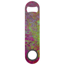 Abrebotellas De Bar Negrita, Colorida, Pintada De Plata, Abstrato De G