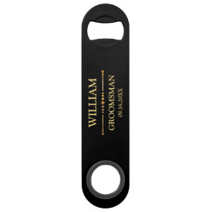 Abrebotellas De Bar Negro y oro