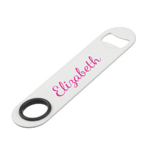 Abrebotellas De Bar Nombre de guión giratorio con chevron gris clásico