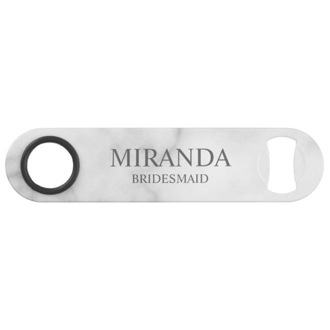 Abrebotellas De Bar Nombre de la dama de honor personalizada clásica (Anverso (Horizontal))