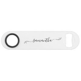 Abrebotellas De Bar Nombre de la firma de la curva