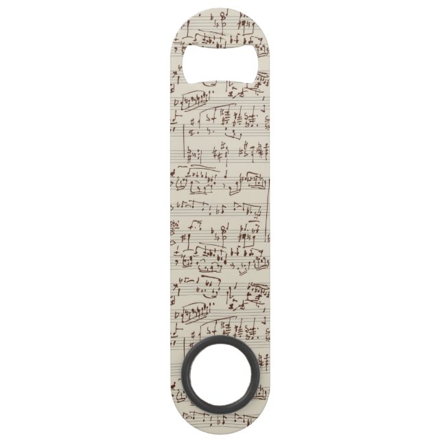 Abrebotellas De Bar Notas de la música (Anverso)