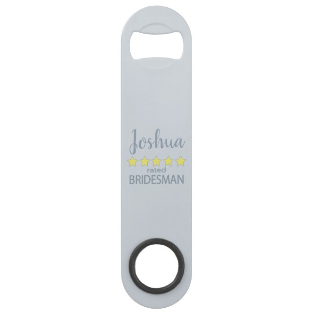Abrebotellas De Bar Novia y Cortejo 5 Estrellas Bridesman (Anverso)