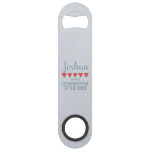 Abrebotellas De Bar Novia y Cortejo Nupcial 5 Corazón Abuelo de la Nov