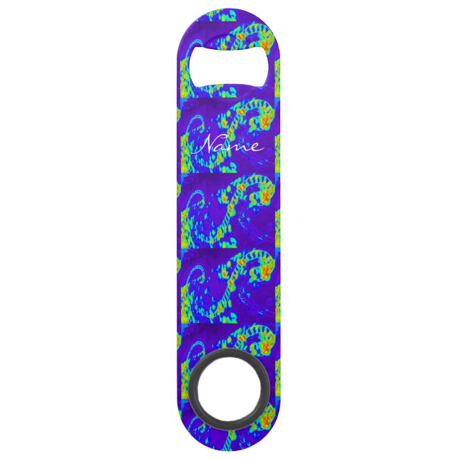 Abrebotellas De Bar ondas azules abstractas Thunder_Cove (Anverso)