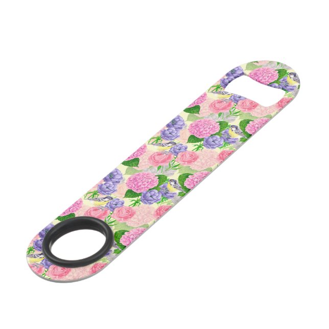 Abrebotellas De Bar Pájaro y flores (Ángulo frontal)