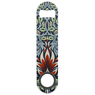 Abrebotellas De Bar Papel pintado floral Morris Navy Blue Snakeshead