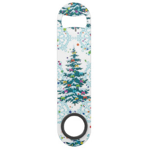 Abrebotellas De Bar patrón de árbol de Navidad