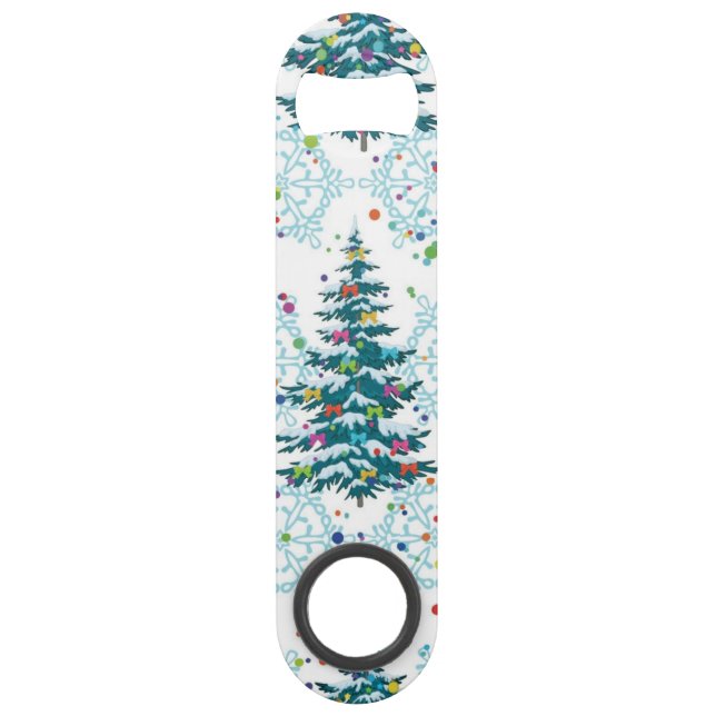 Abrebotellas De Bar patrón de árbol de Navidad (Anverso)