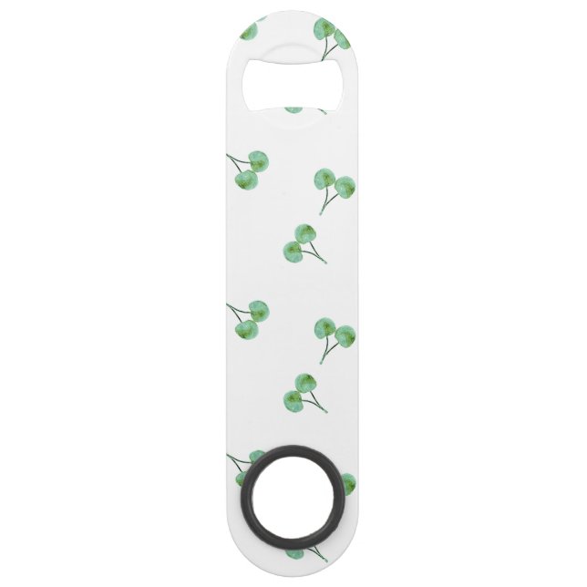 Abrebotellas De Bar Patrón de cerezas verdes (Anverso)