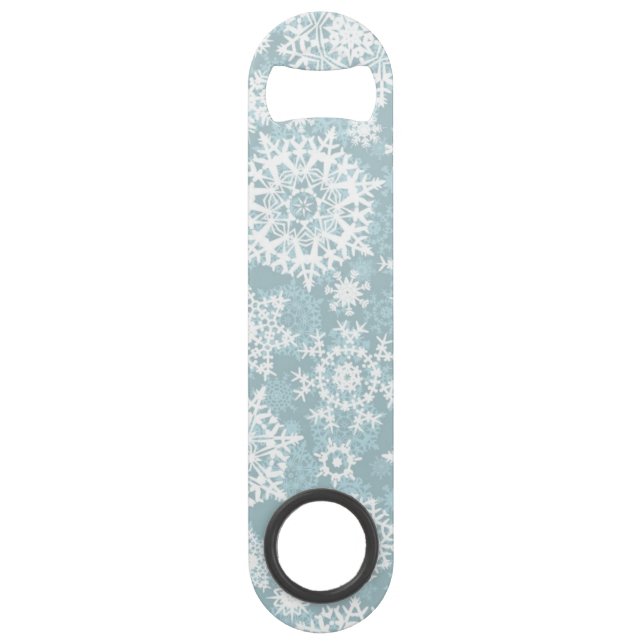 Abrebotellas De Bar Patrón de copo de nieve (Anverso)