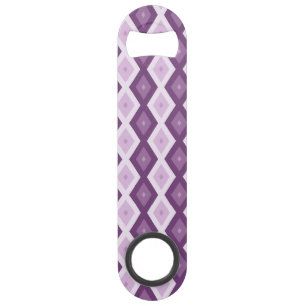 Abrebotellas De Bar Patrón de diamante púrpura