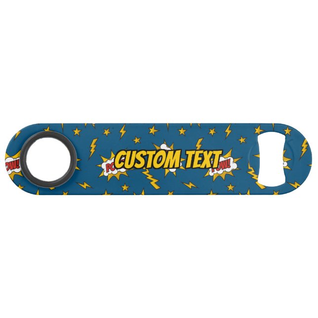 Abrebotellas De Bar Patrón de efecto de sonido de comic (Anverso (Horizontal))