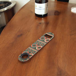 Abrebotellas De Bar Patrón de formas geométricas de color de cosecha