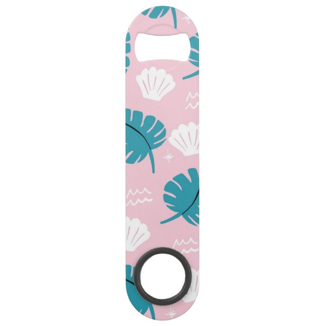 Abrebotellas De Bar Patrón de hojas (Anverso)