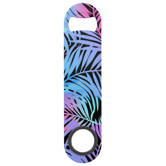 Abrebotellas De Bar Patrón de hojas (Anverso)