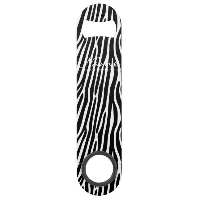 Abrebotellas De Bar Patrón de rayas de cebra Thunder_Cove (Anverso)