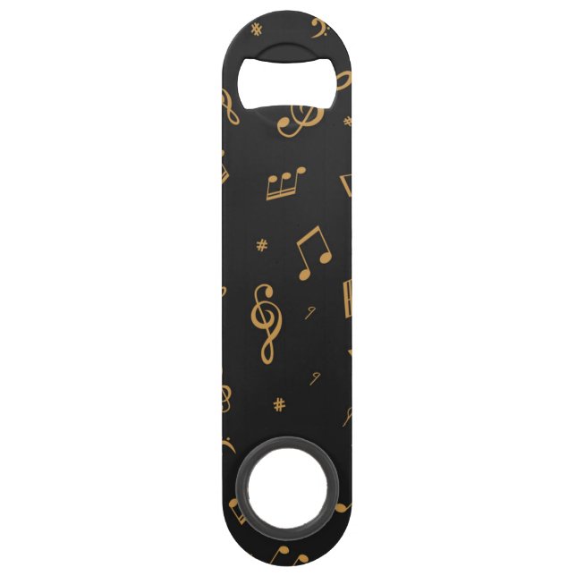 Abrebotellas De Bar Patrón musical (Anverso)