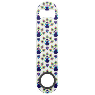 Abrebotellas De Bar pavo real exótico retro de la India