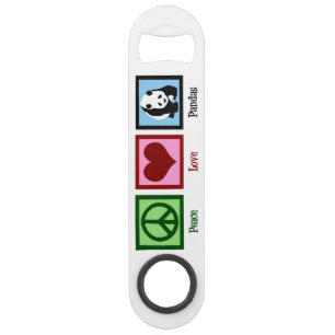 Abrebotellas De Bar Peace Love Pandas
