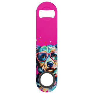 Abrebotellas De Bar Perro con Gafas
