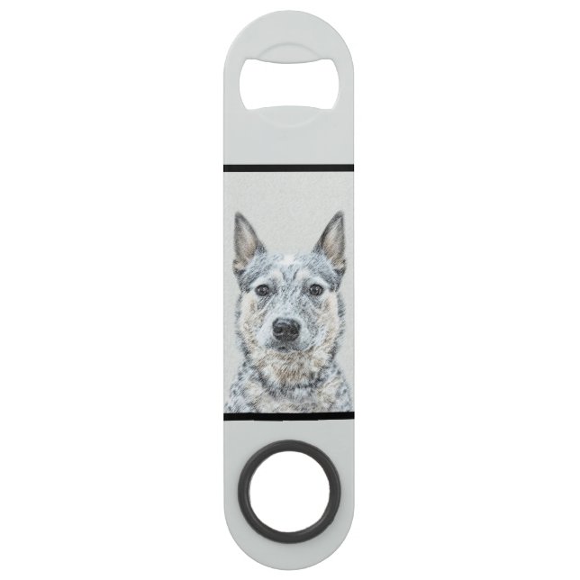 Abrebotellas De Bar Perro de ganado australiano - Arte de perro origin (Reverso)