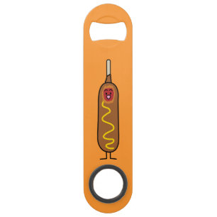 Abrebotellas De Bar Perro de maíz feliz