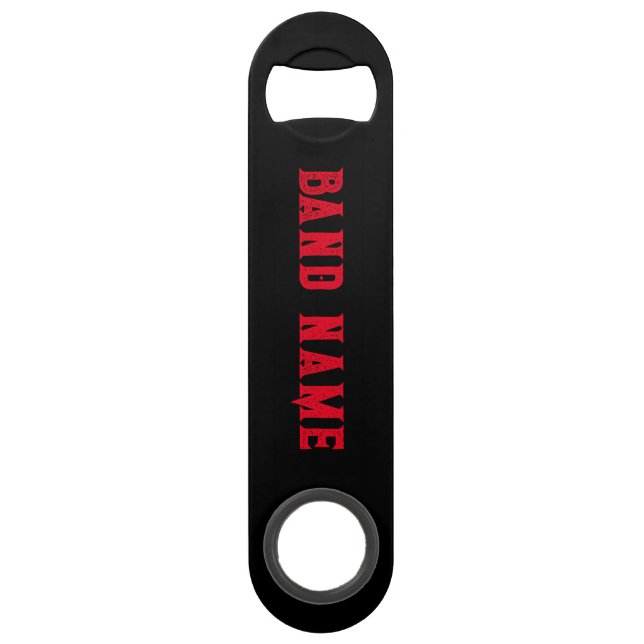 Abrebotellas De Bar Personalizado Band Merch (Anverso)