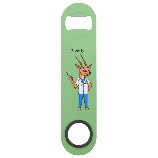 Abrebotellas De Bar Personalizado del médica del antílope de Gemsbok (Anverso)