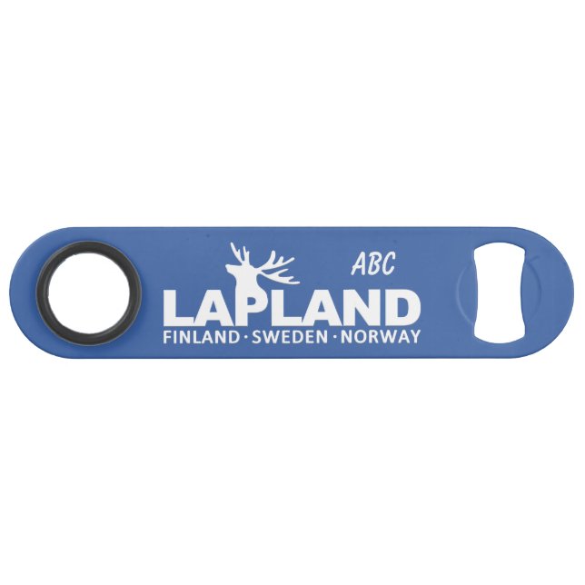 Abrebotellas De Bar PERSONALIZADO LAPLAND monograma y apertura de fras (Anverso (Horizontal))