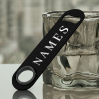 Personalizado negro simple Añadir su nombre elegan