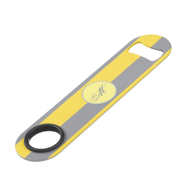 Abrebotellas De Bar Personalizar Gris Amarillo Claro Y Suave (Ángulo frontal)
