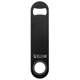 Abrebotellas De Bar Pinstripes negras personalizadas