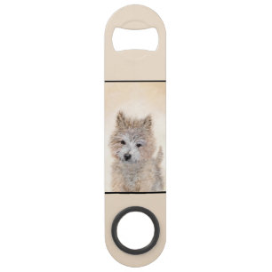 Abrebotellas De Bar Pintura de Cachorro de Cairn Terrier - Arte Perro 